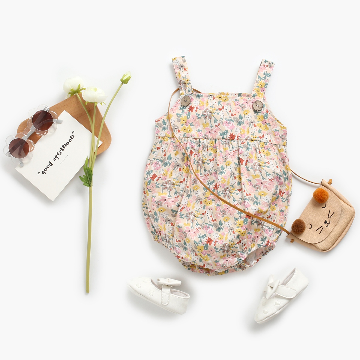 Baby Strap Bodysuits Floral In - Baby Clothing Pk review and price